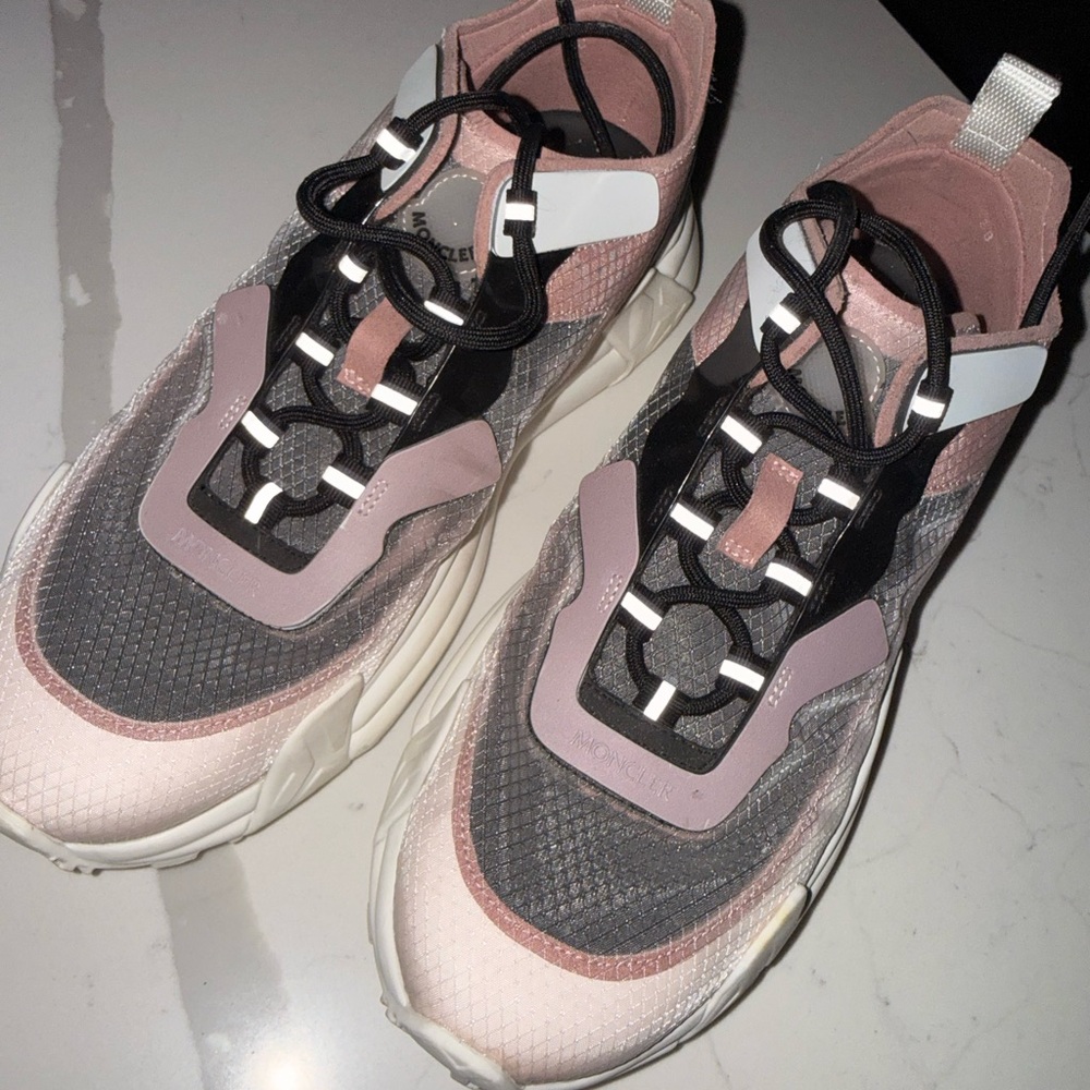 Moncler Pink Gray Black Women's Sneaker Trainers
